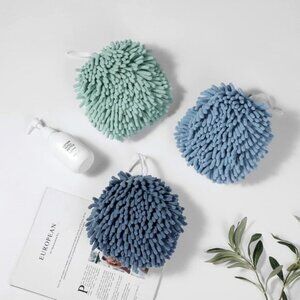 New Soft Absorbent Chenille Towel Set of 3 – Quick Dry Hand Towels for Kitchen